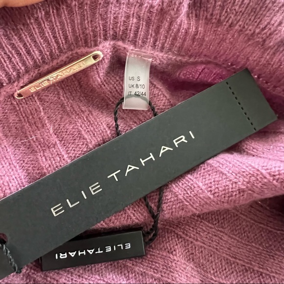 Ellie Tahari Cashmere Balloon Sleeve Sweater Dress Size S New w/Tag - Picture 13 of 15